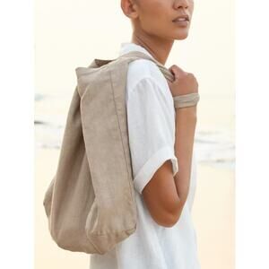 Poetry Mink Heavy Linen Tote Bag One Size